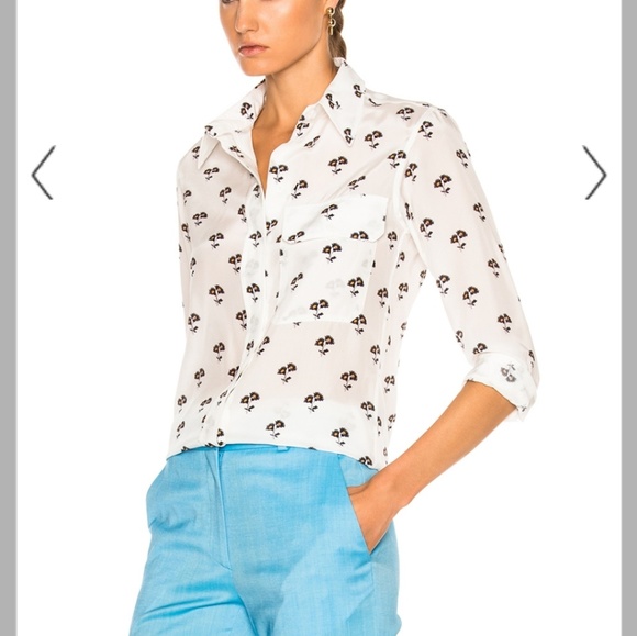 Victoria Beckham Daisy 100% Silk Blouse US Size4-6 - Picture 2 of 8